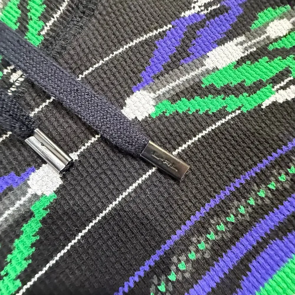 Lauren Ralph Lauren Active Aztec Southwest Thermal Cowl Neck Sweatshirt Top Med - Picture 7 of 13